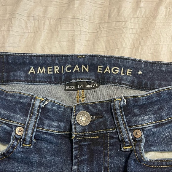 American Eagle Men’s Next Level Airflex Dark Wash Original Straight Denim - Picture 4 of 6